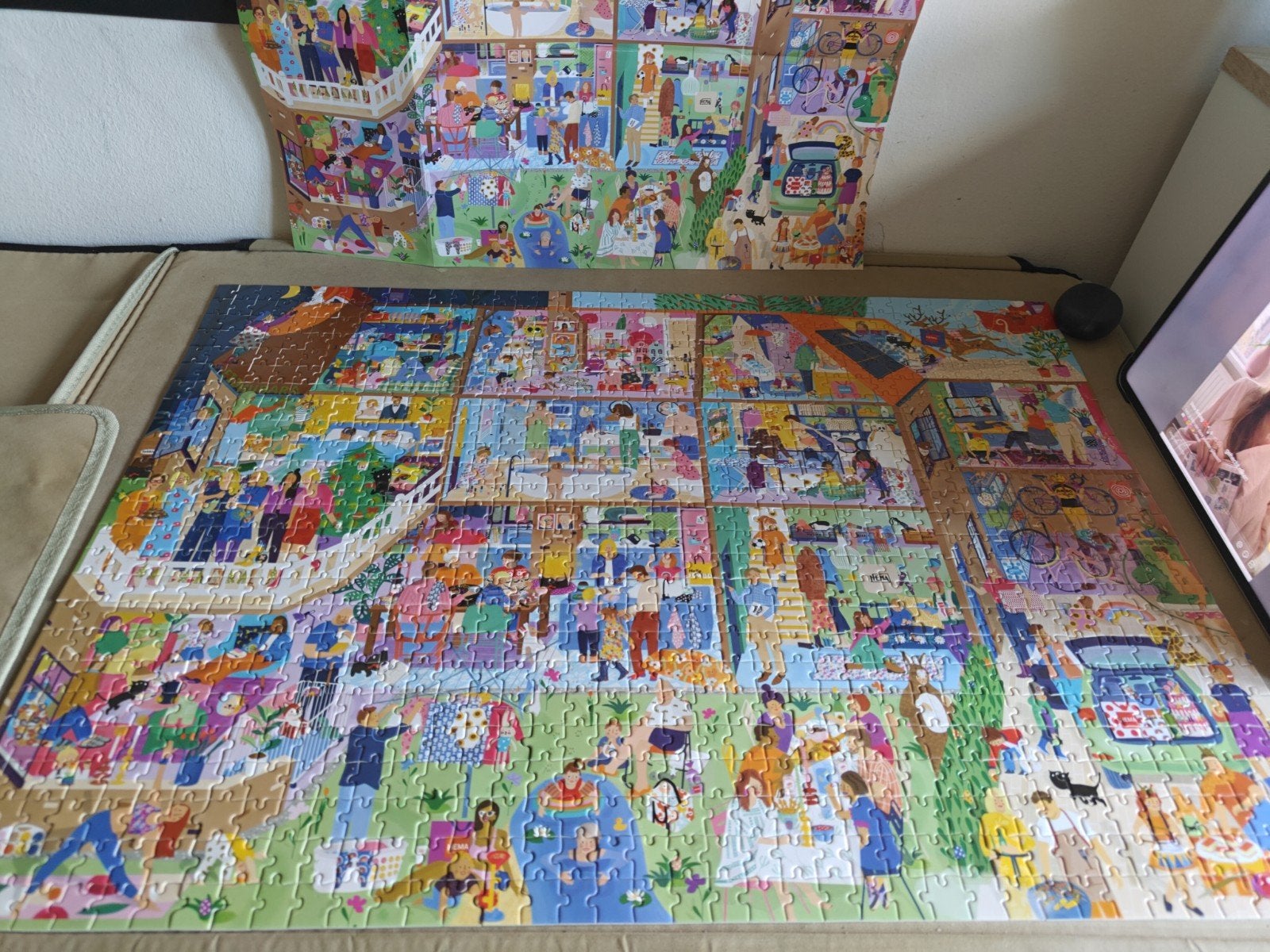 Hema Puzzel Compleet - Gezellig Straatbeeld, Ophalen, 500 t/m 1500 stukjes, Zo goed als nieuw
