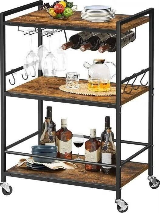 Hoppa! BCB01B030 Serveerwagen Metaal Hout van €49 voor €13, Nieuw, Ophalen of Verzenden