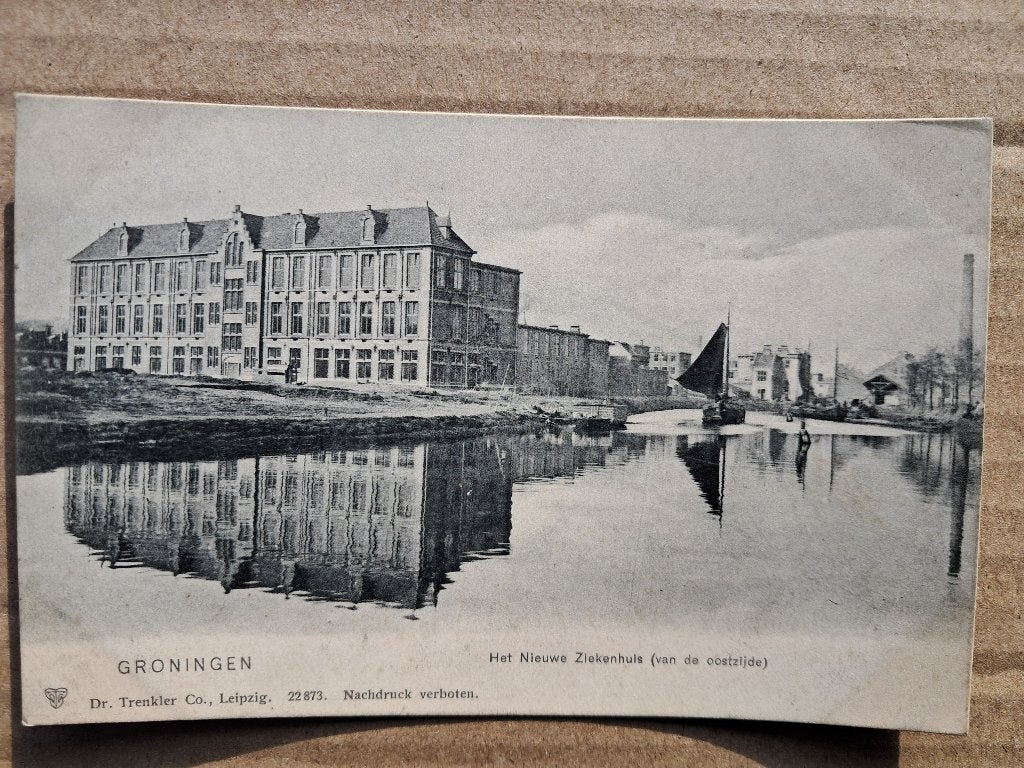 Groningen (3) - Het Nieuwe  Ziekenhuis (1905, Scheepvaart), Verzenden, Voor 1920, Ongelopen, Groningen