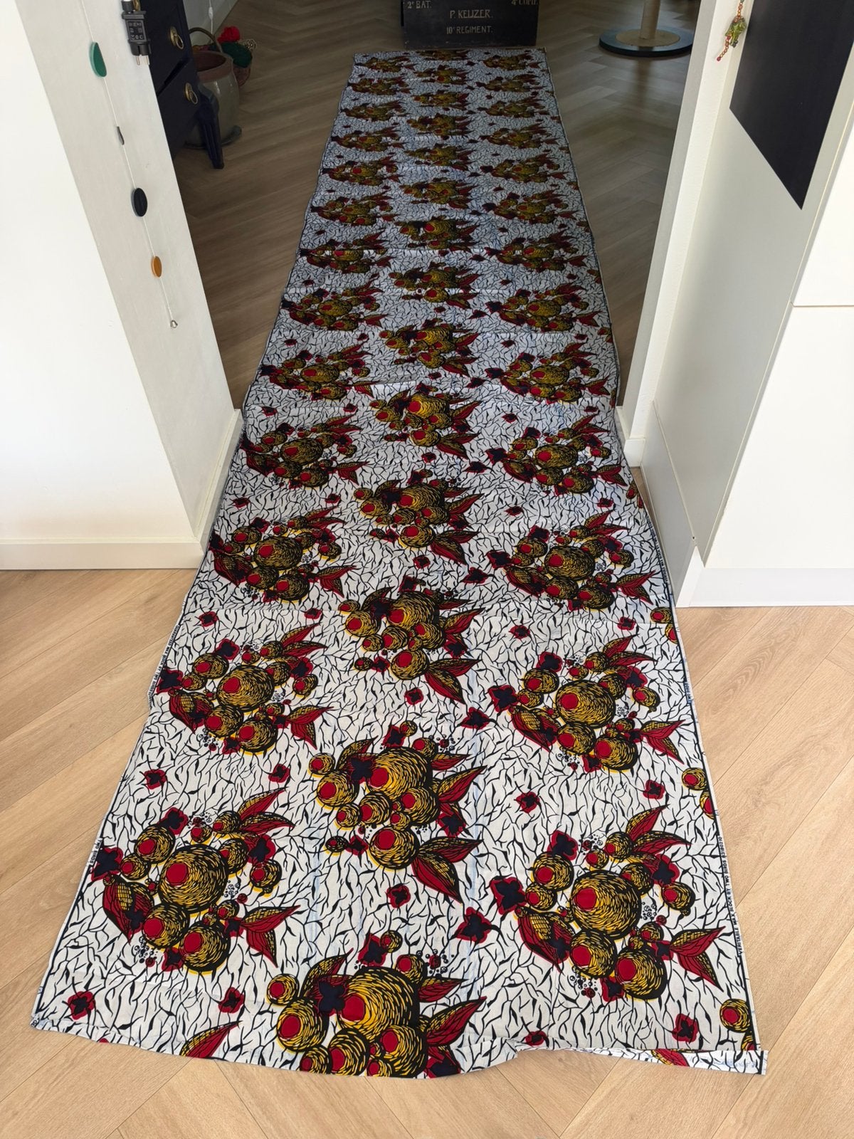 Afrikaanse stof, afrikaanse batik, grote lap stof., Ophalen of Verzenden, Nieuw, Rood, Dame