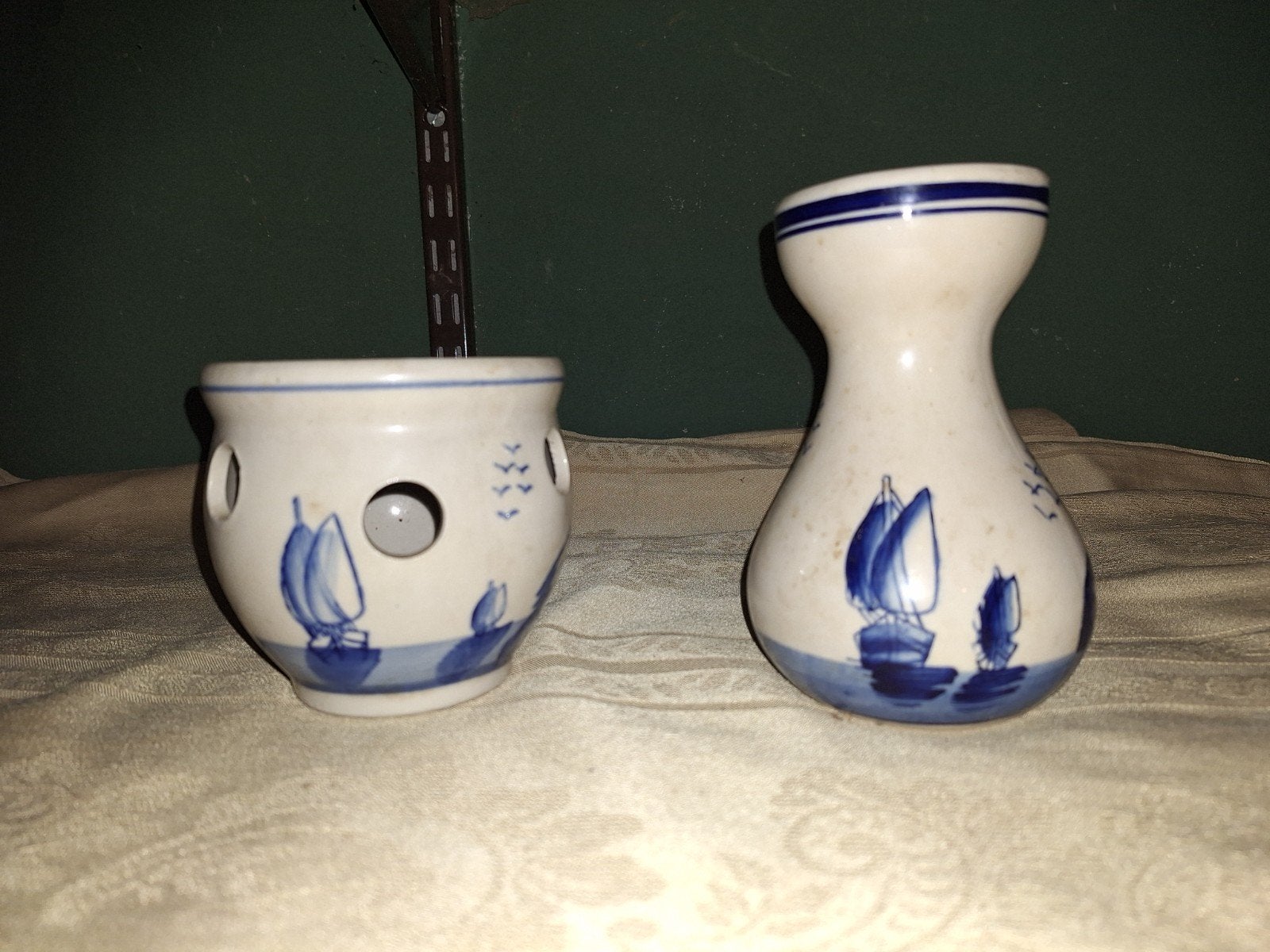 Antieke Nederlandse Keramische Set: Mok en Vaas, Antiek en Kunst, Ophalen