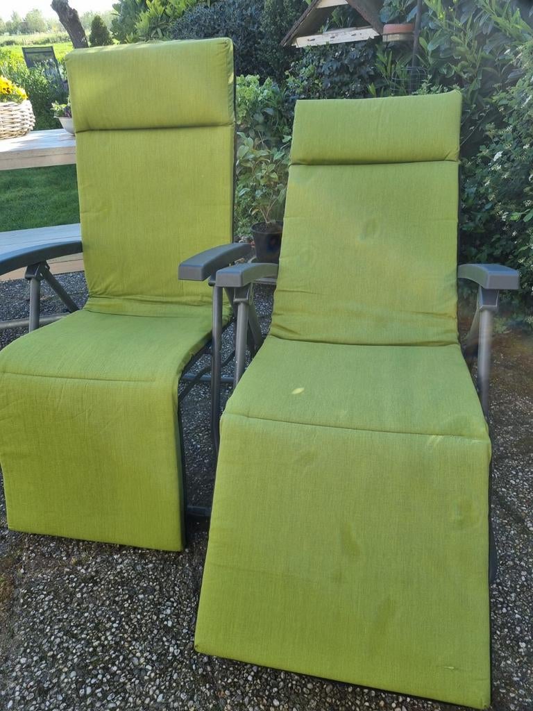 Livarno verstelbare relaxstoelen, Tuin en Terras, Ophalen, Gebruikt, Metaal, Verstelbaar