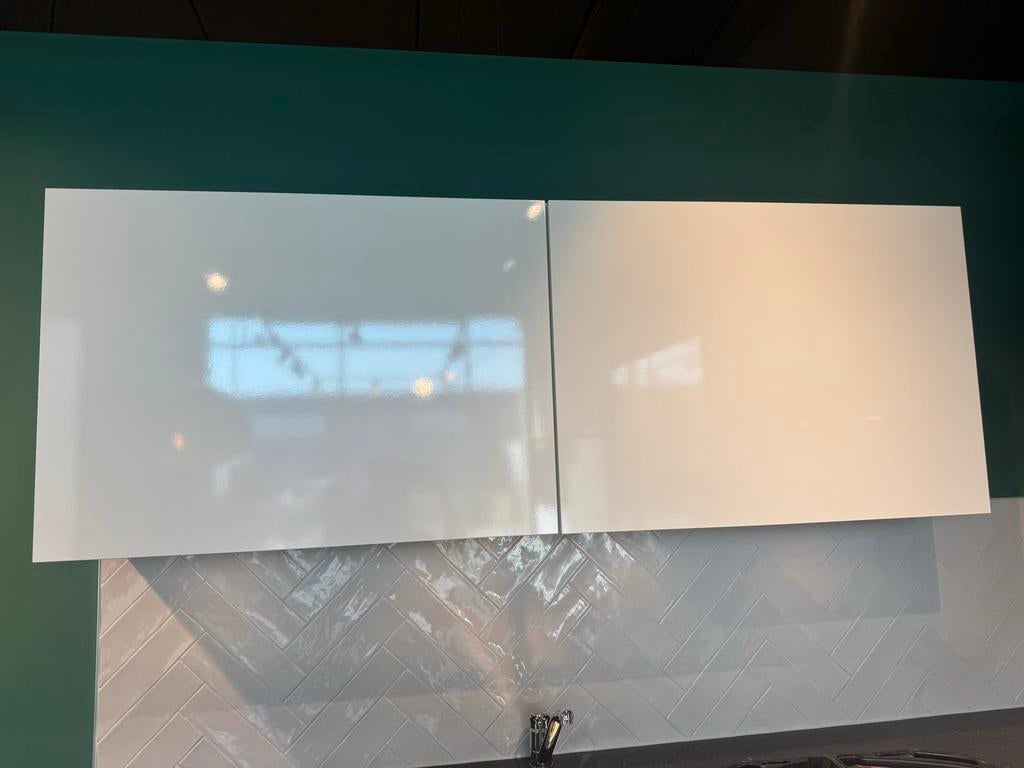 2 Nieuwe Witte Bruynzeel Keukenkastjes - Bovenkasten, 100 tot 150 cm, Wit, Nieuw, Ophalen of Verzenden