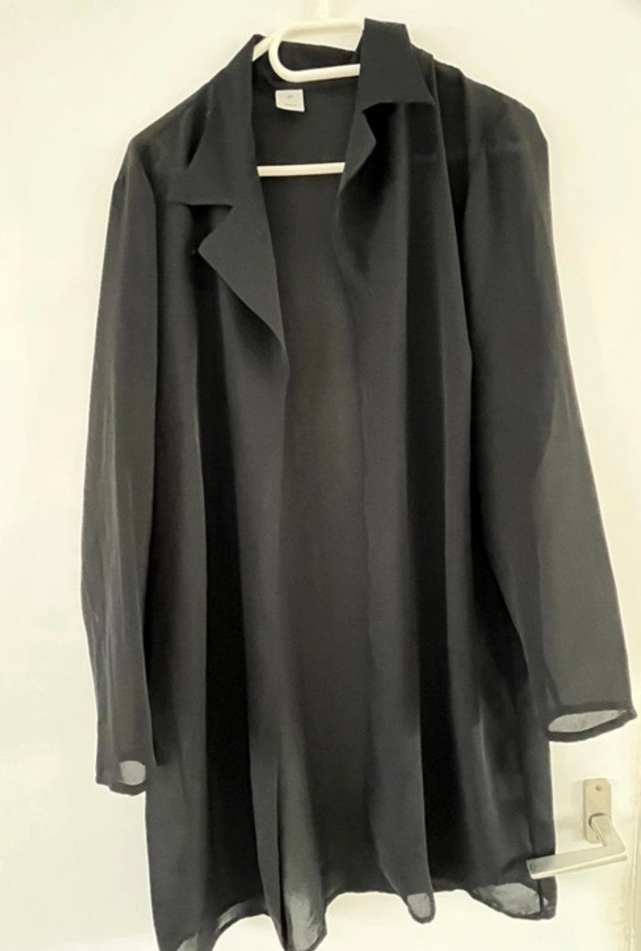 Zwarte Marks & Spencer blouse/tuniek maat 46, Ophalen of Verzenden, Zo goed als nieuw, Maat 46/48 (XL) of groter, Zwart