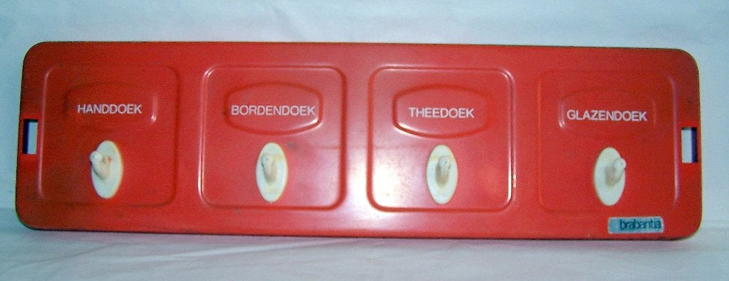 Vintage jaren '70 oranje Brabantia handdoekenrek. Izgs., Ophalen of Verzenden