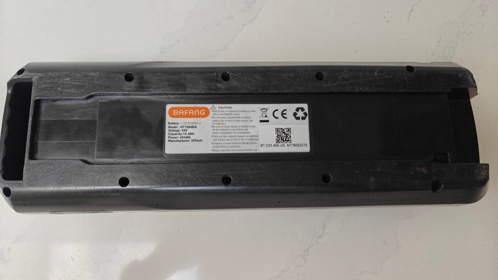 Bafang E-bike Accu 48V 450 Wh - defect, Ophalen of Verzenden, Gebruikt