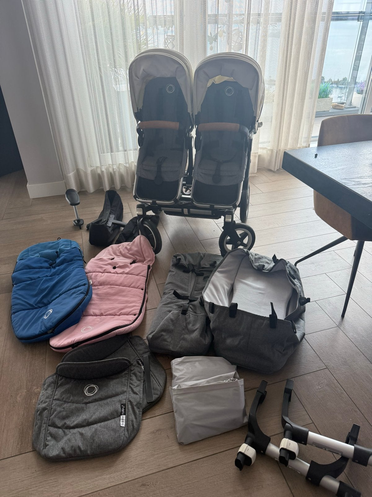 Bugaboo Donkey 3 Duo kinderwagen met accessoires, Ophalen, Zo goed als nieuw, Combiwagen, Duowagen