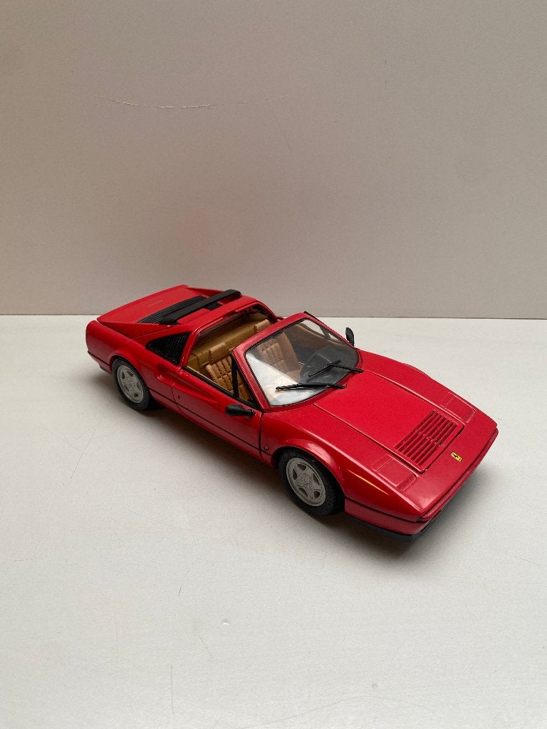 modelauto Anson 1:18 Ferrari 328 GTS – Rood – In Doos, Hobby en Vrije tijd, Ophalen of Verzenden, Zo goed als nieuw, Auto, Bburago