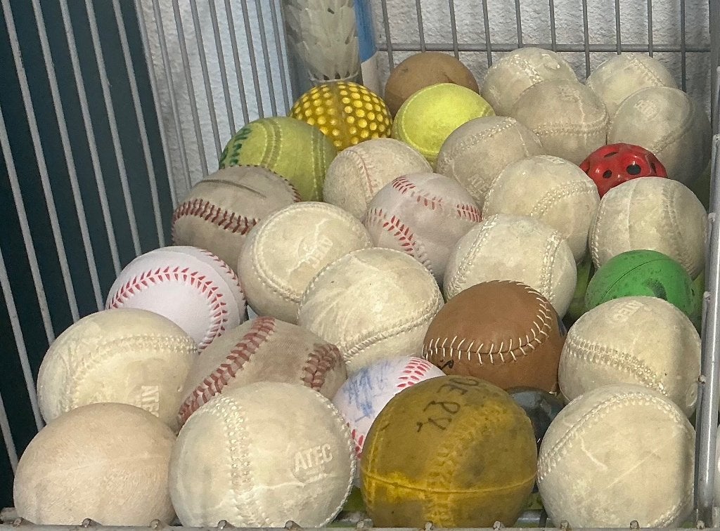 Practice 9” ballen voor Honkbal, Ophalen of Verzenden, Gebruikt, Honkbal, Bal