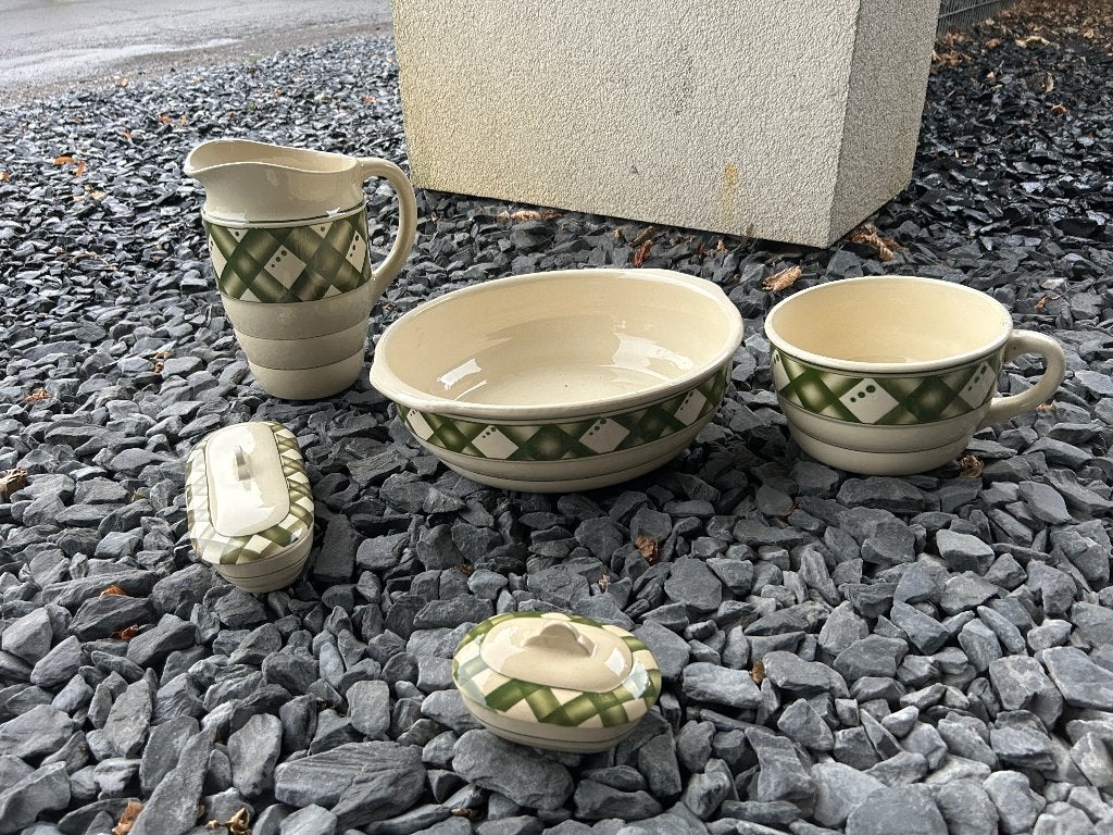 Vintage Boch Frères 'Brodo' servies set, Ophalen