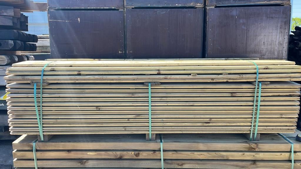 Blokhut profiel, Tuin en Terras, Ophalen, Nieuw, 250 cm of meer, Palen