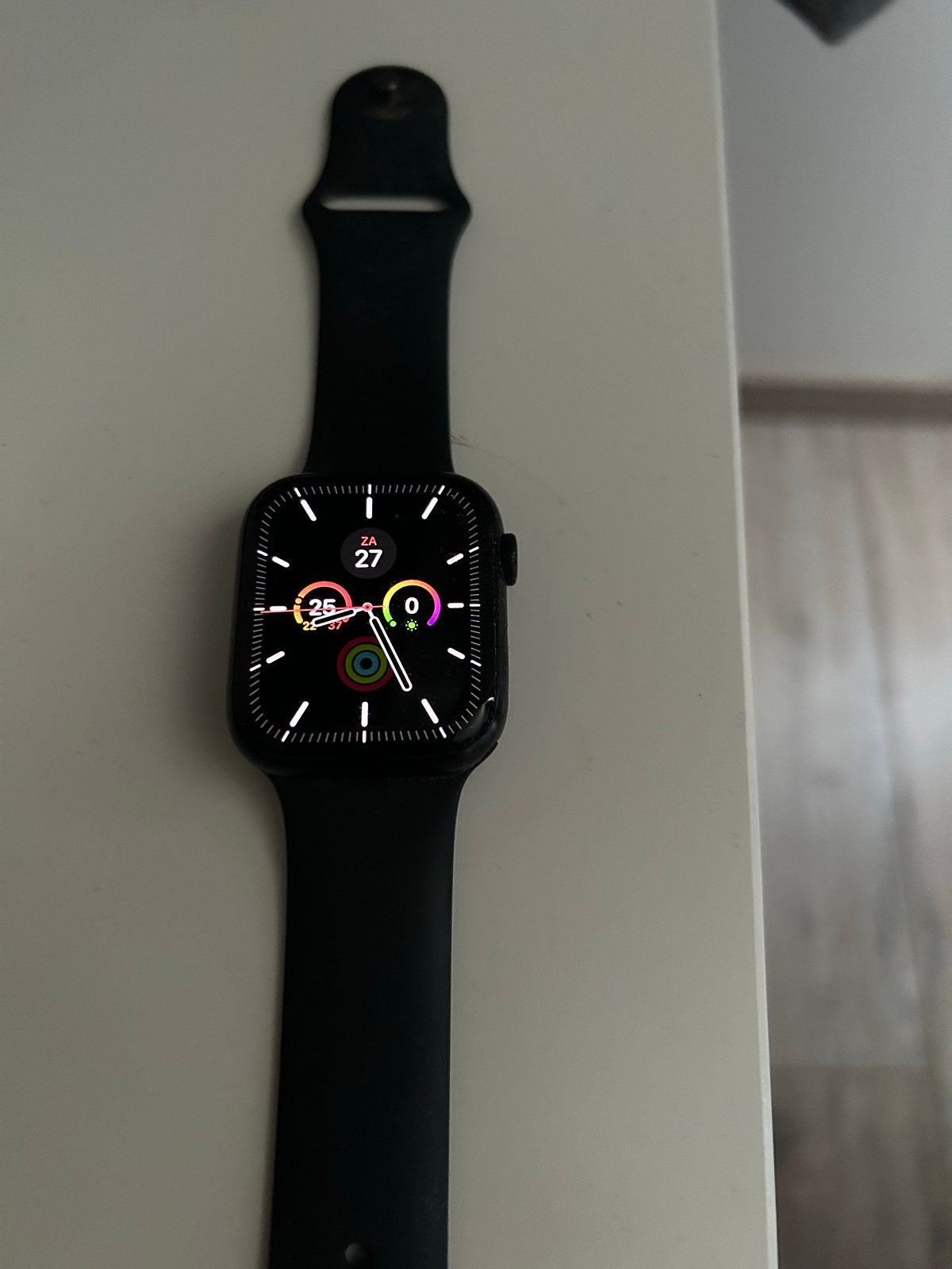Apple Watch Series 7 Cellular (45mm) - Met E-Sim, Sieraden, Tassen en Uiterlijk, Smartwatches, Afstand, Zwart, IOS, Ophalen of Verzenden
