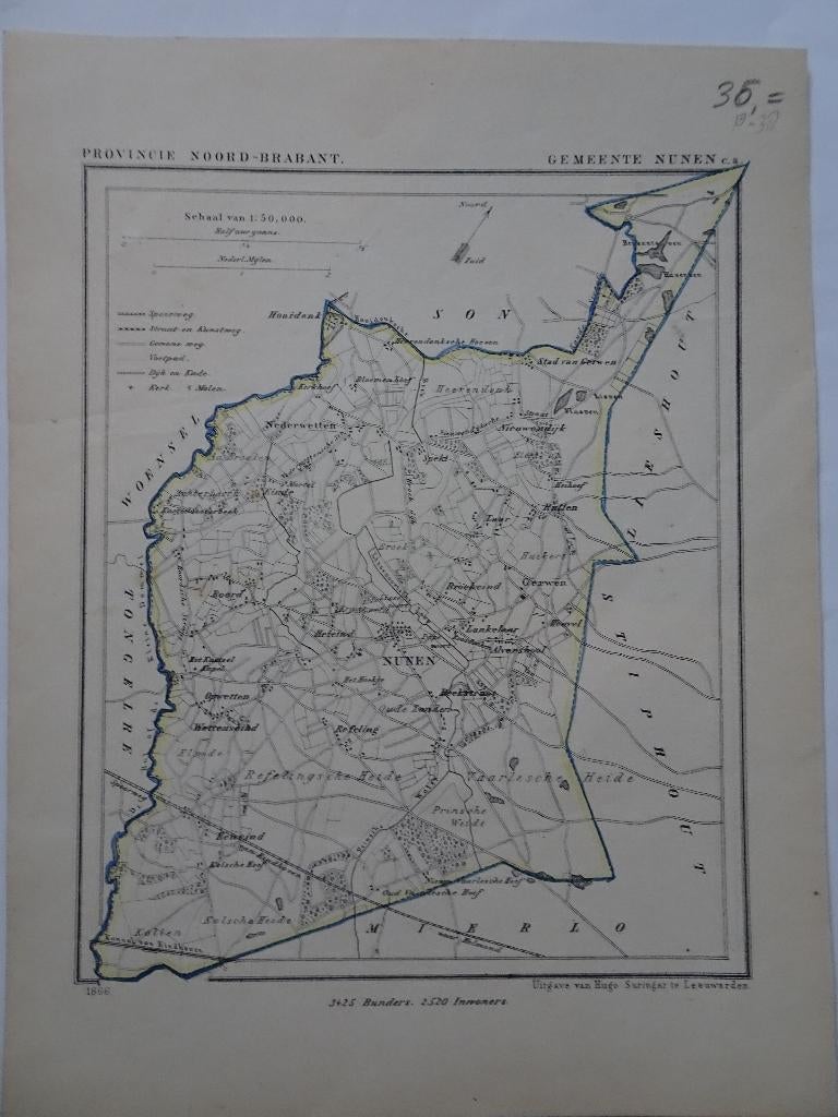 lithos Nuenen, Pricenhage Breda, Brabant Kuyper 1866, Verzenden