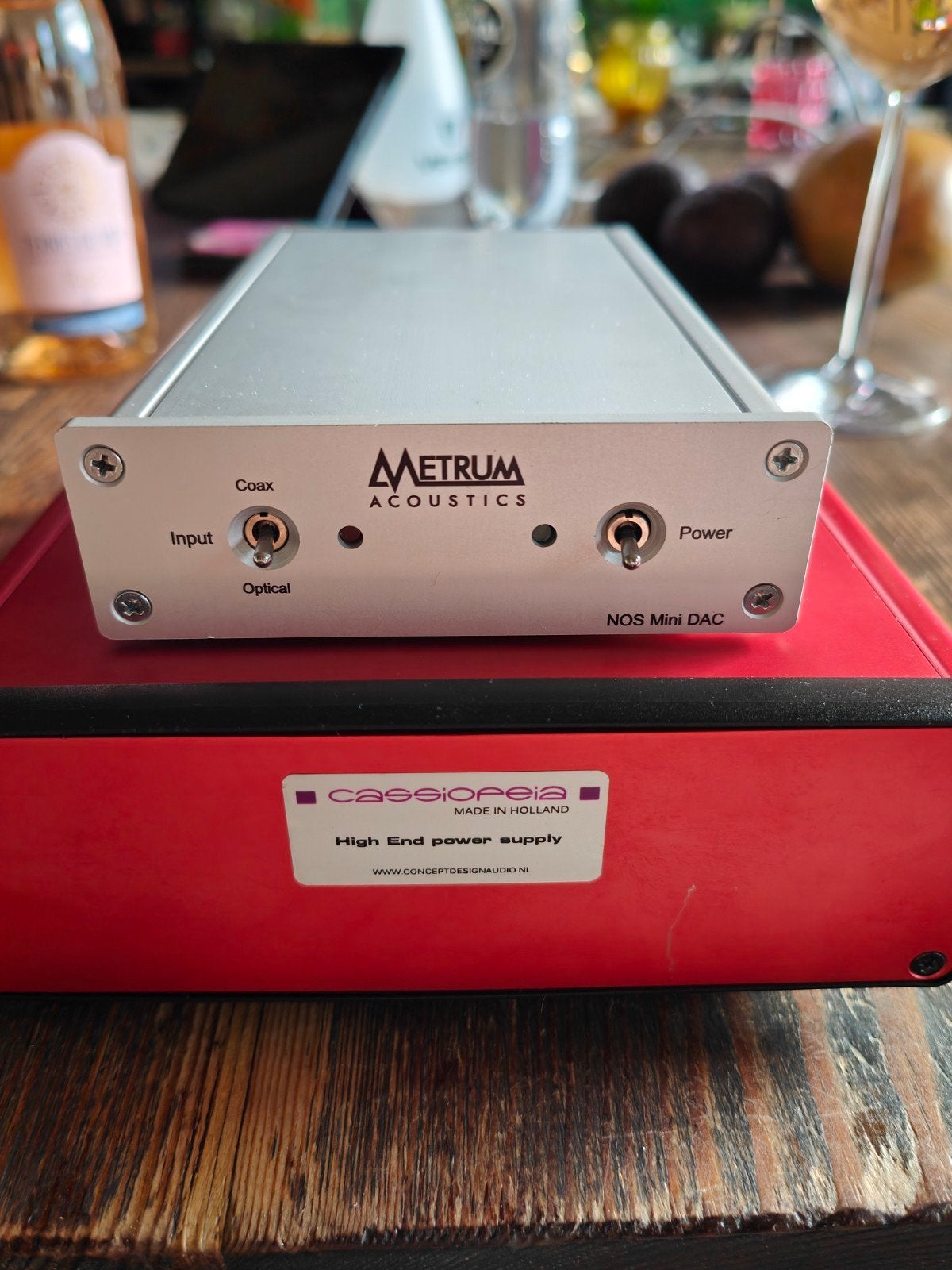 Metrum nos mini dac "Quad" met Cassiopeia voeding, Ophalen of Verzenden, Zo goed als nieuw
