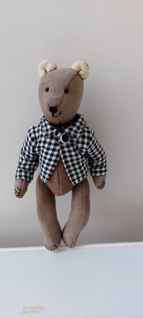 Vintage Handgemaakte speelgoed Teddybeer beer 25 cm, Verzamelen, Beren en Cherished Teddies, Overige merken, Eu, Eu, Stoffen beer