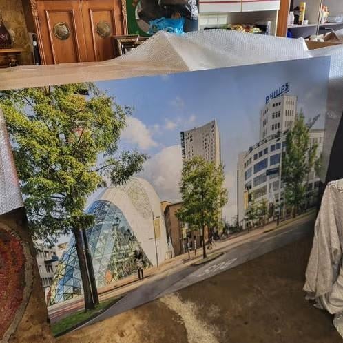 Grote wandplaat Eindhoven Philips 165x110 cm, Ophalen