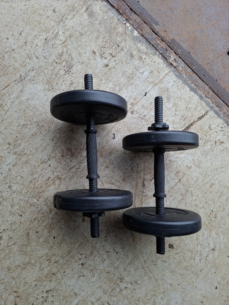 set dumbbel halters 4x 2,5 kilo, Ophalen, Gebruikt, Halterset