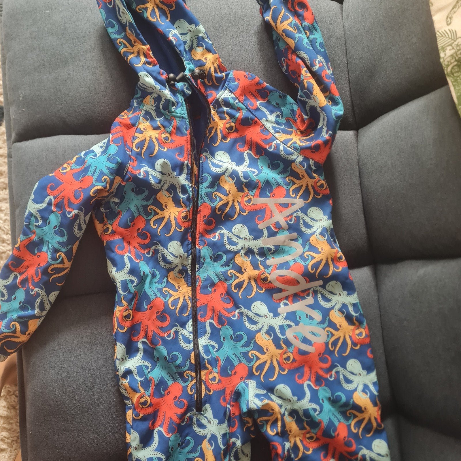 regenpak IELM met octopusprint, maat 98, Gebruikt, Jongen of Meisje, Sport- of Zwemkleding, Ophalen of Verzenden