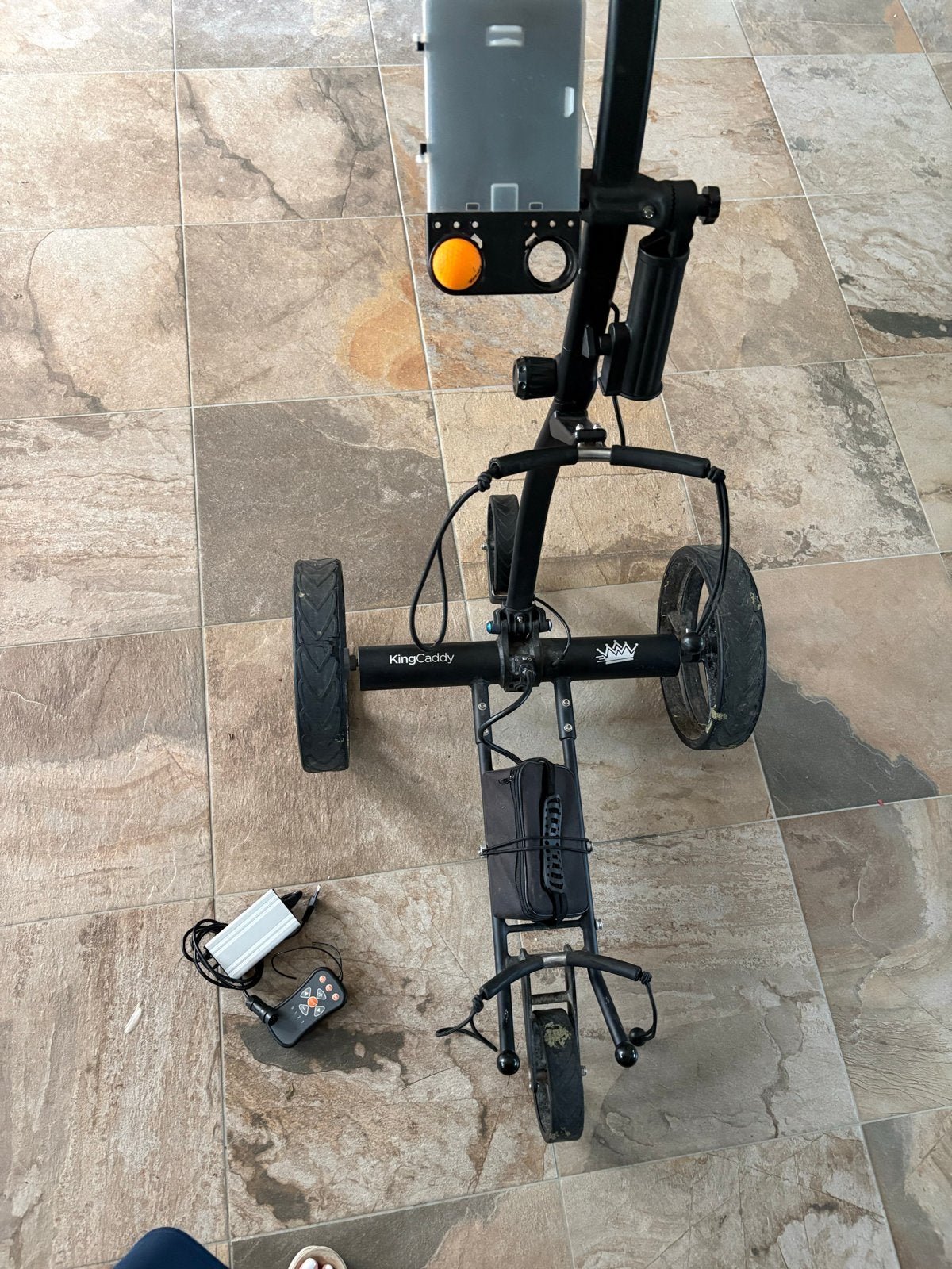 KingCaddy elektrische golftrolley met afstandsbediening, Ophalen of Verzenden, Gebruikt, Golfkar, Overige merken