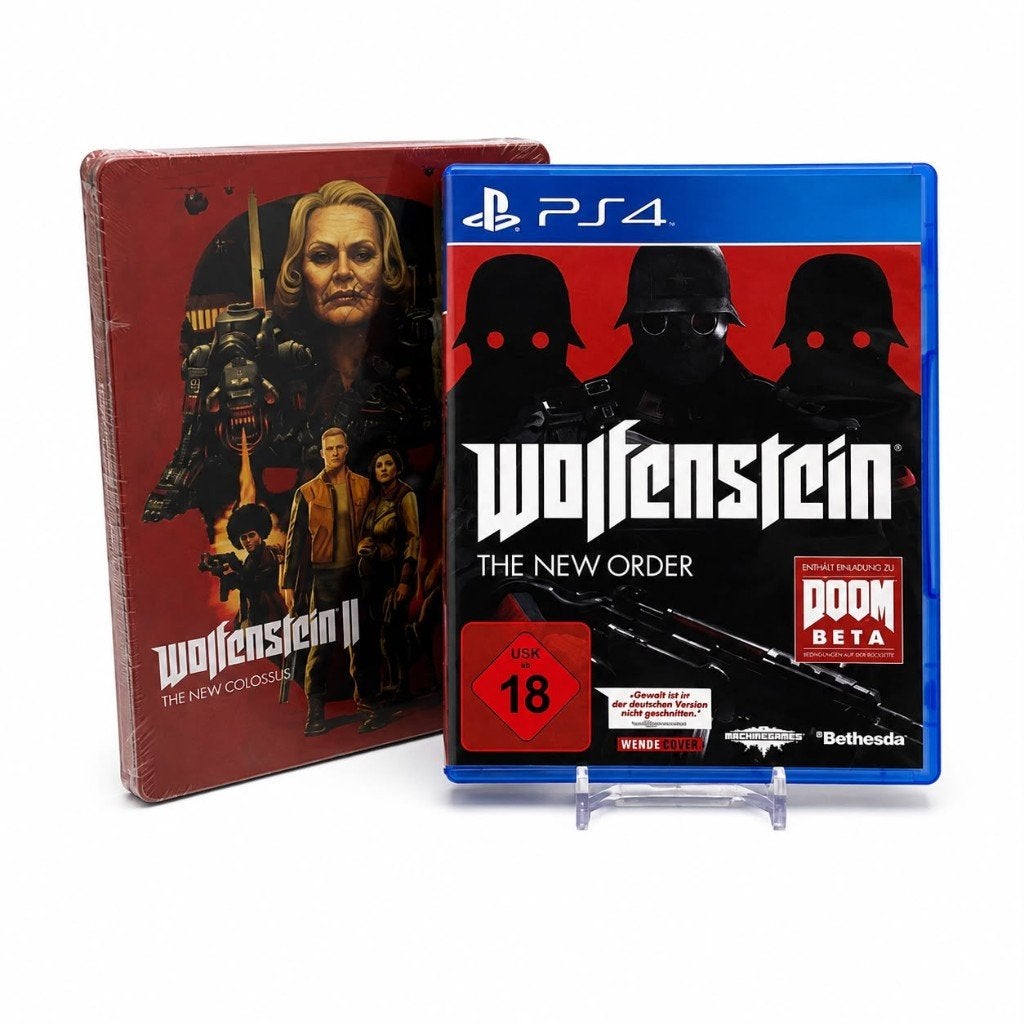 PlayStation 4 Game | Wolfeonstein the new order  + Steelbox, Spelcomputers en Games, Avontuur en Actie, Vanaf 18 jaar, ., 1 speler