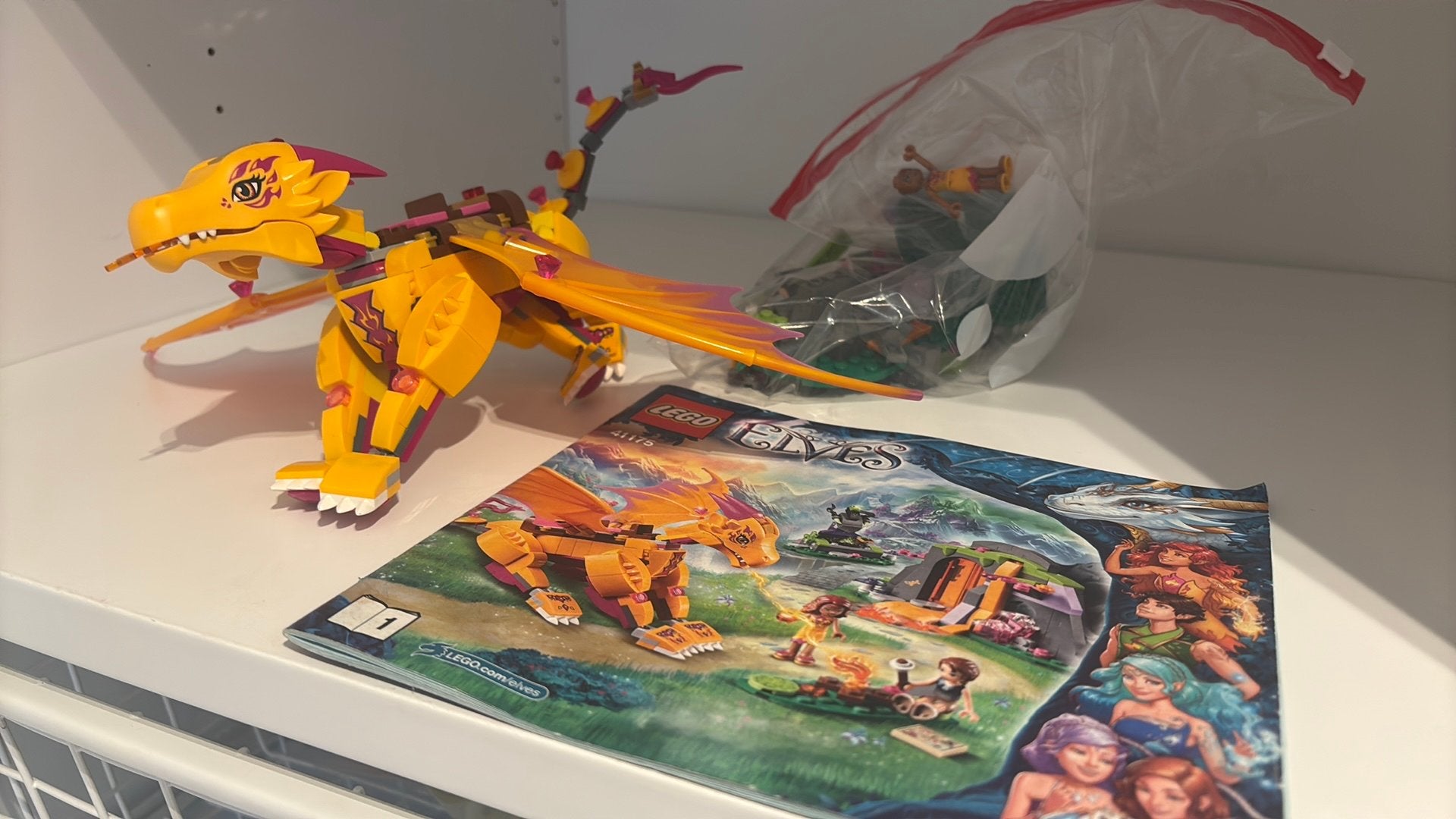 Lego Elves 41178 Draak met instructieboekje, Lego, Ophalen of Verzenden, Zo goed als nieuw, Complete set