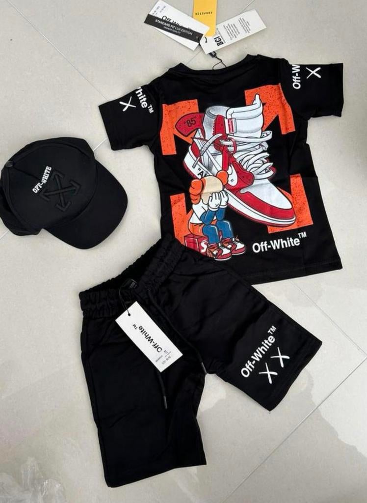 Leuke off white pakje maat 80 broek shirt, Ophalen, Nieuw, Jongetje of Meisje, Pakje