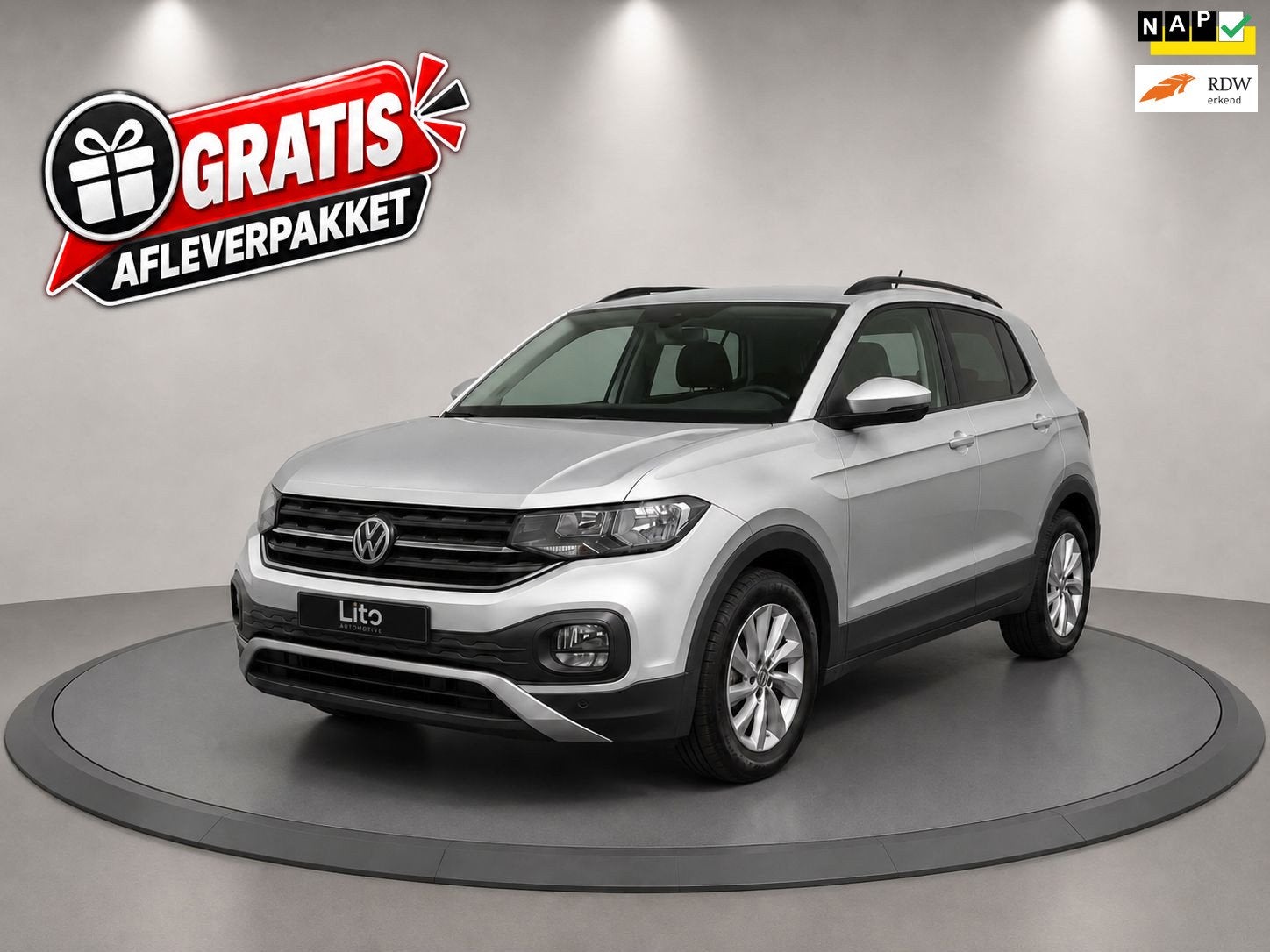 Volkswagen T-Cross 1.0 TSI Life Business|CLIMATE|NAVI|GREY|, Auto's, Voorwielaandrijving, T-Cross, Euro 6, 95 pk
