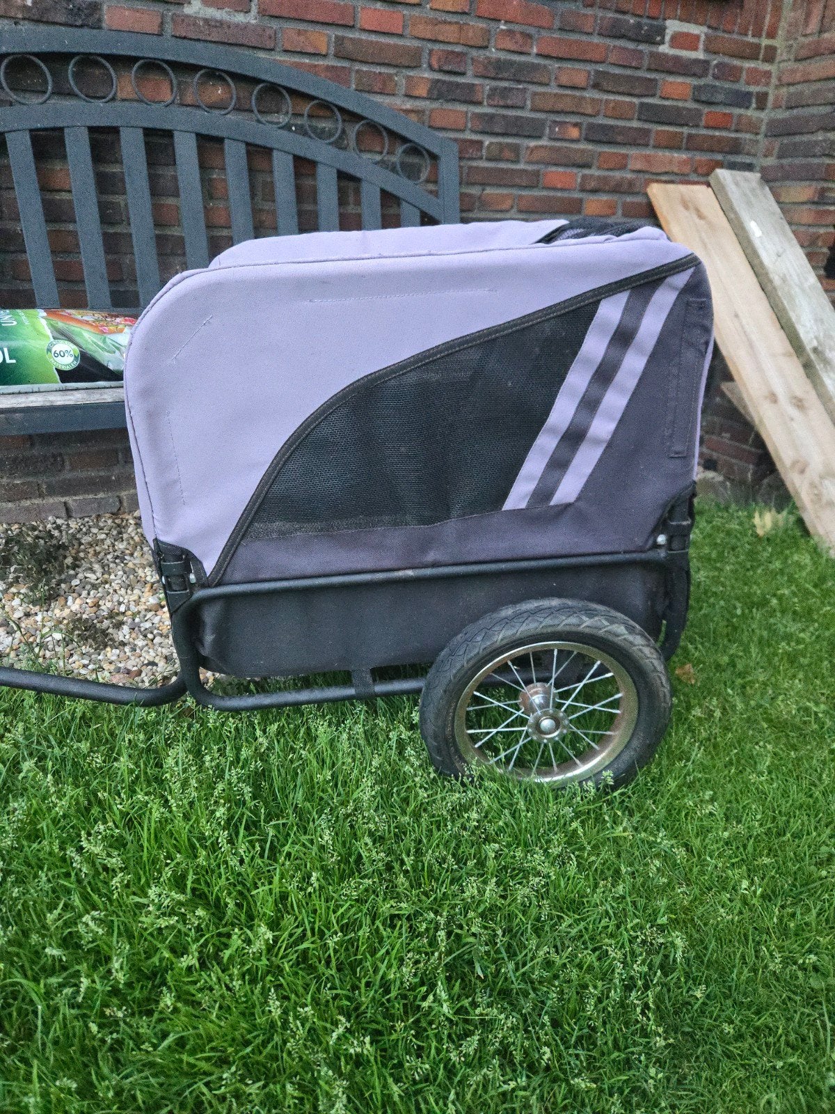 Hondenfietskar - Grijs/Zwart - Gebruikt, Fietsen en Brommers, Ophalen, Gebruikt, Hondenkar