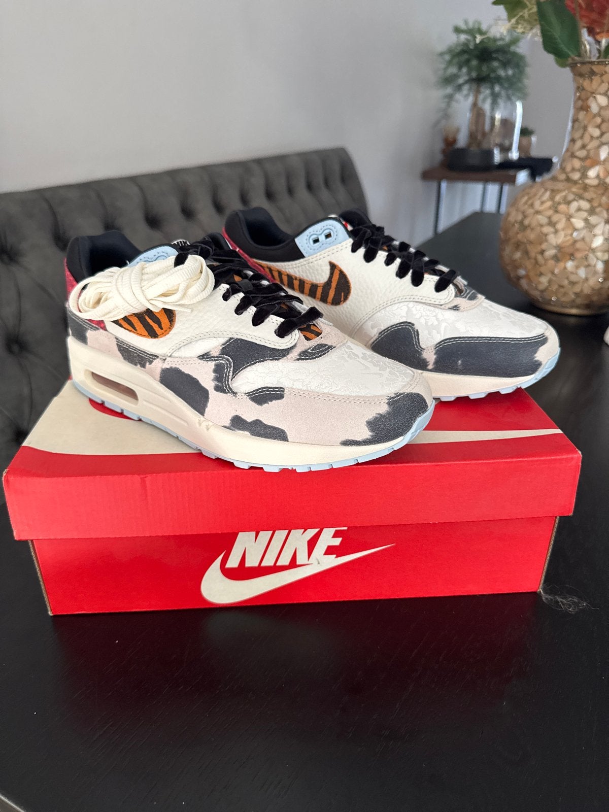 Nike Air Max 1 '87 Wieden + Kennedy 'Cow Print' sneakers, Ophalen of Verzenden, Nieuw, Overige kleuren, Sneakers of Gympen