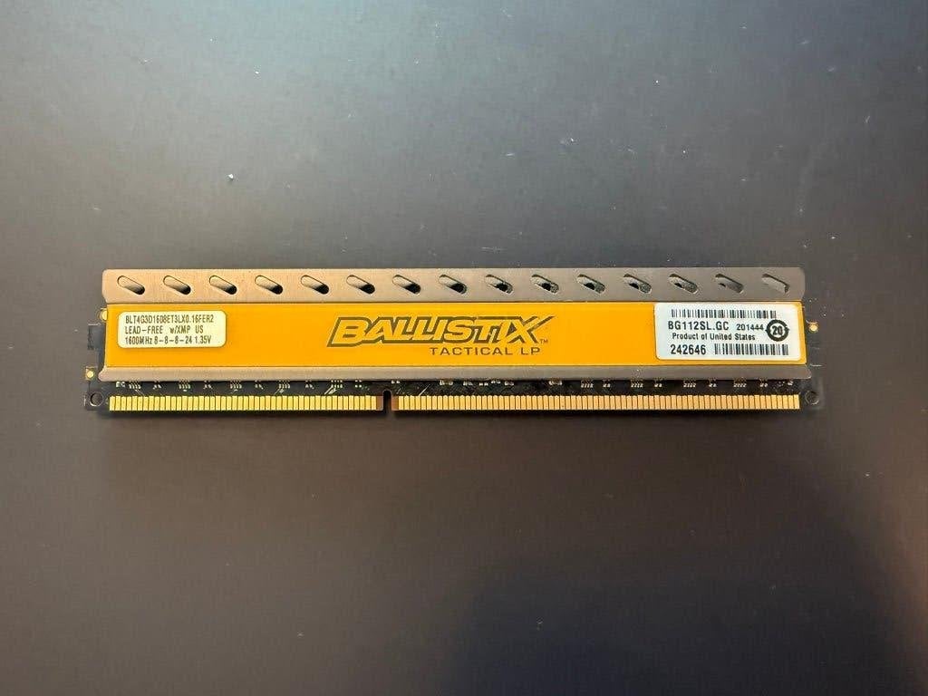 14 x Crucial Ballistix Tactical LP DDR3 4GB Modules, Computers en Software, Refurbished, DDR3, Ophalen of Verzenden, Desktop