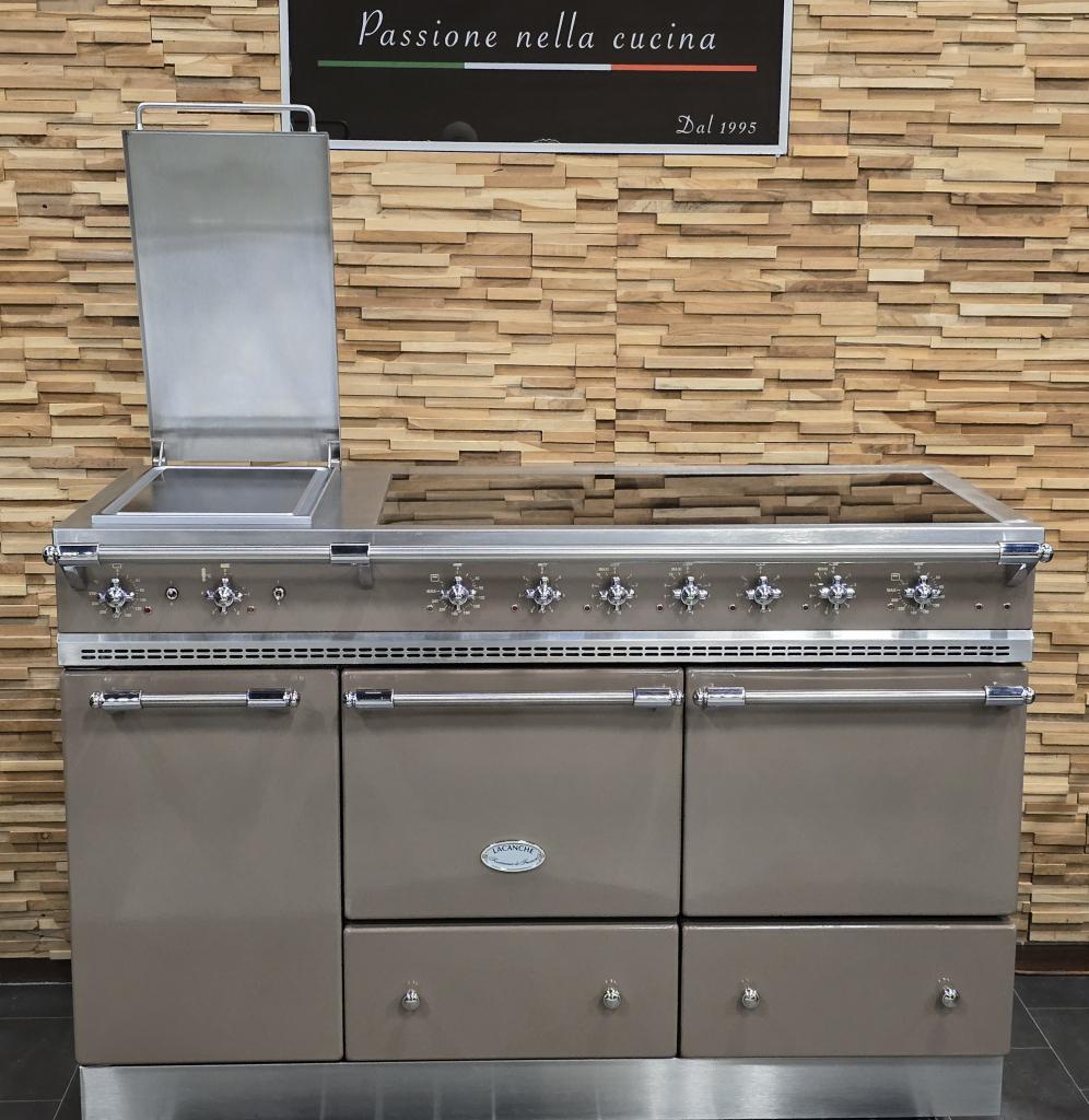 Luxe Fornuis Lacanche 140cm keramische bruin rvs 5 zones, Witgoed en Apparatuur, Niet ingevuld, 60 cm of meer, Keramisch, Niet ingevuld