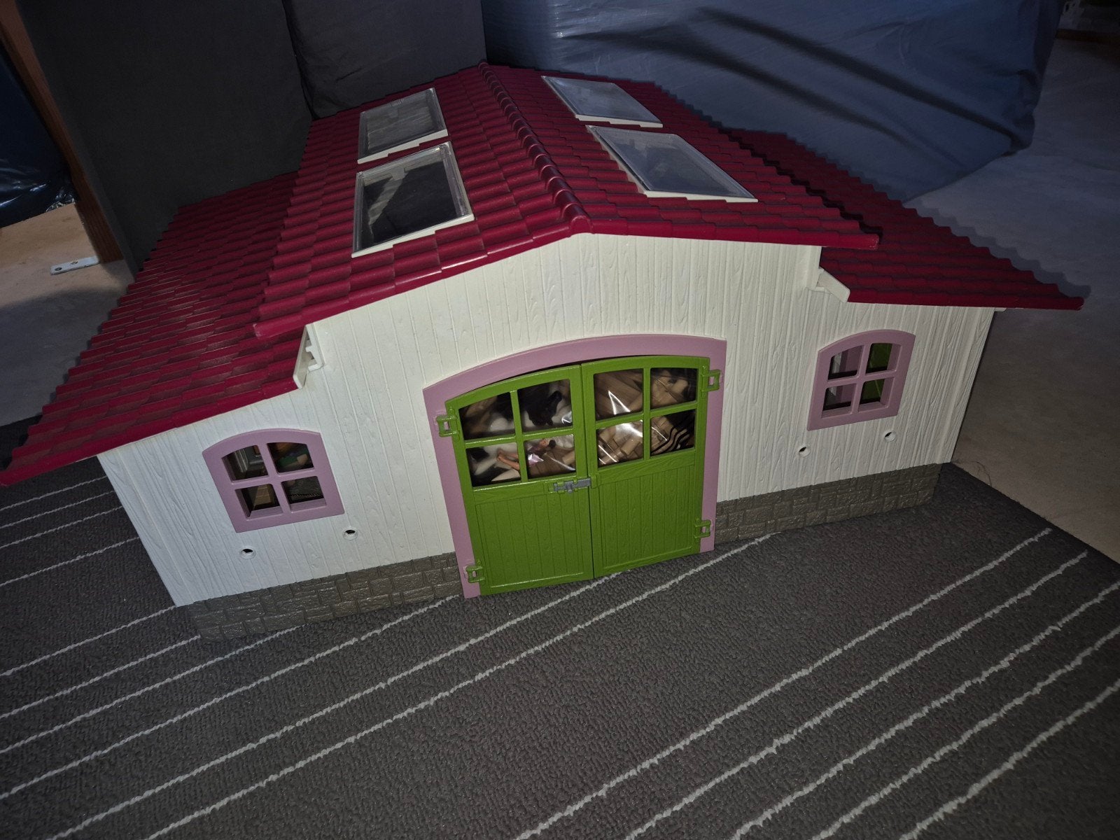Schleich 42344 Paardenstal / manege. Compleet!, Ophalen of Verzenden, Zo goed als nieuw