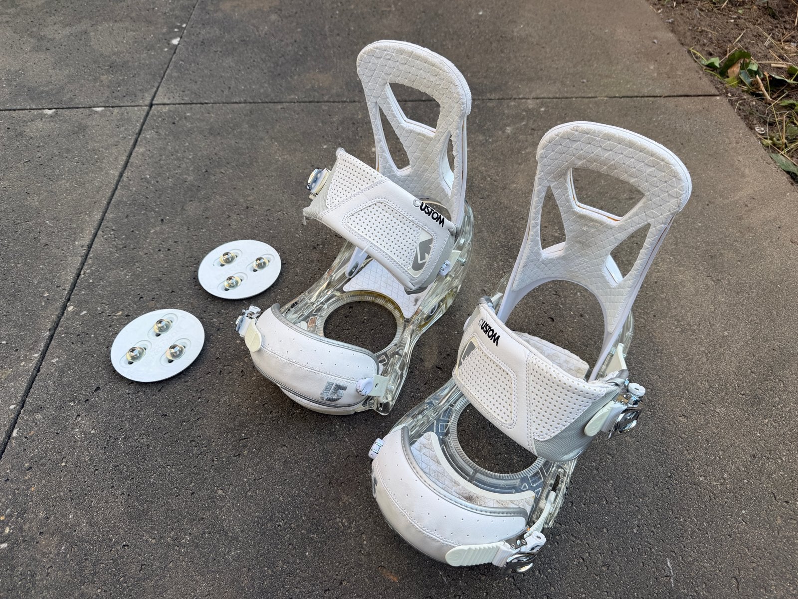 Burton Custom Snowboardbindingen - Wit/Transparant, Overige merken, Gebruikt, Overige typen, Ophalen of Verzenden