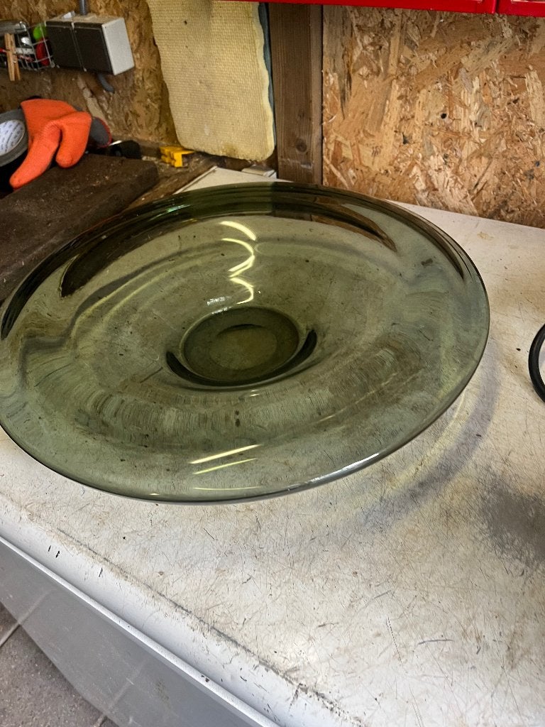 Dick Copier glazen fruitschaal 45 cm, Antiek en Kunst, Ophalen of Verzenden