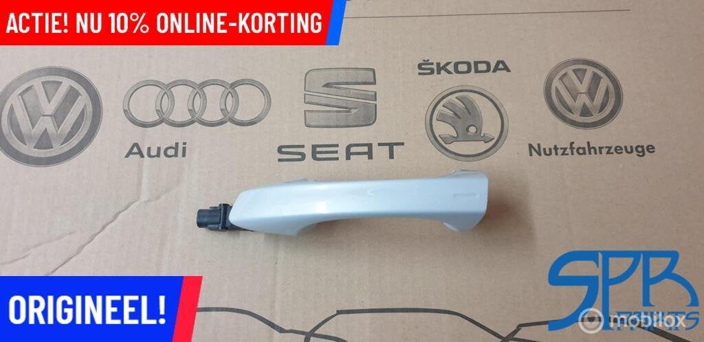 GOLF 7 KEYLESS LB9Z LINKS PORTIER GREEP Deurgreep Linksvoor, Volkswagen, Nieuw, Ophalen of Verzenden, Volkswagen