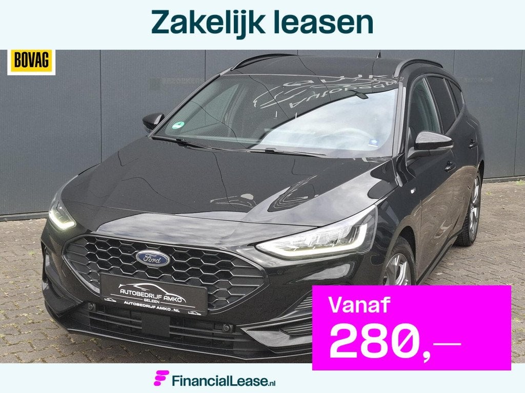 Ford Focus Wagon 1.0 EcoBoost Hybrid ST Line / ADAP. CRUISE, 1349 kg, Gebruikt, Zwart, Zwart