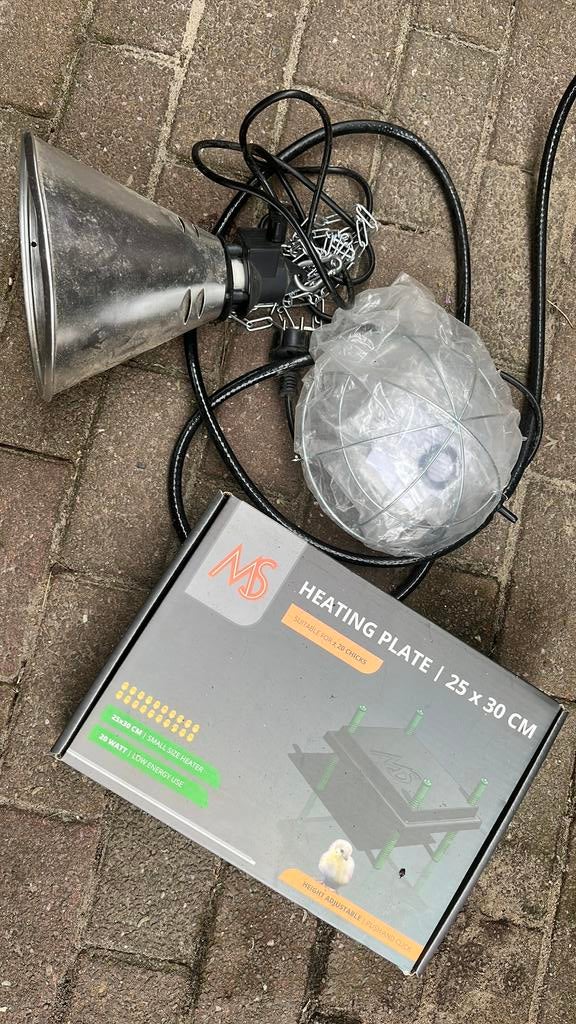 Heating lamp voor jonge dieren, Ophalen, Gebruikt