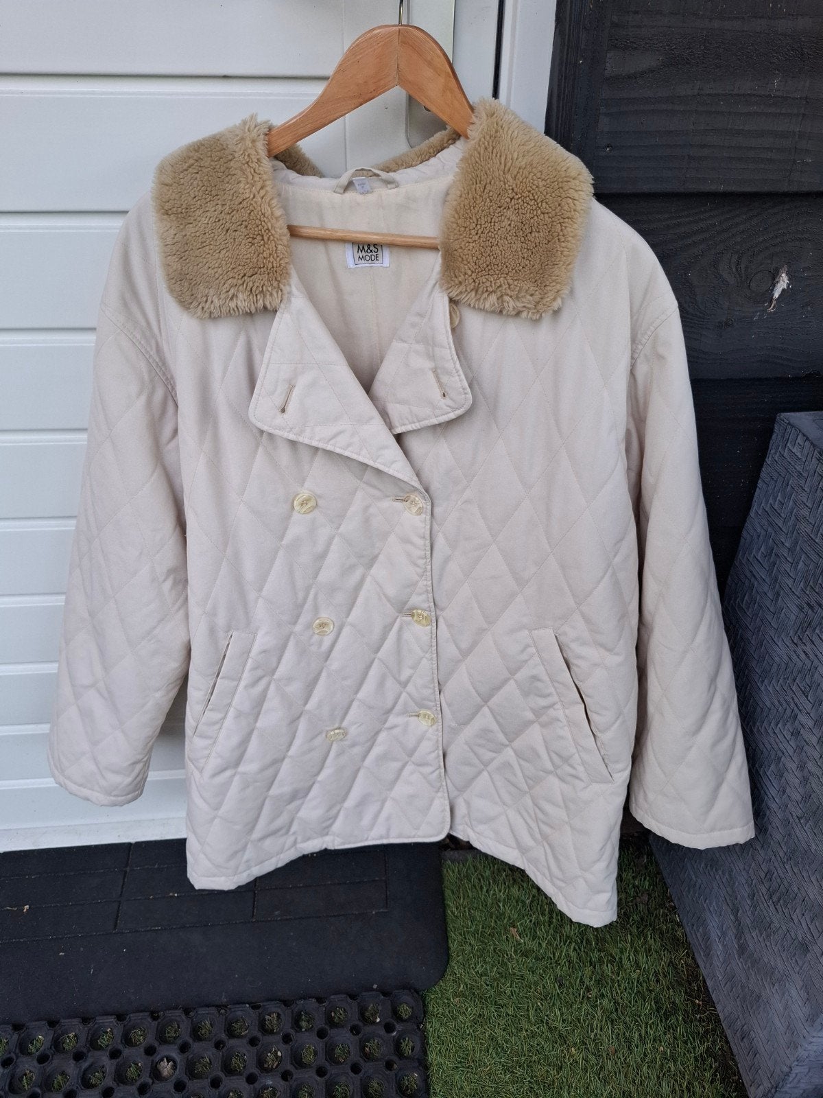 MS Mode winterjas Beigekleur, Maat 38/40 (M), Beige, Ophalen of Verzenden, Zo goed als nieuw