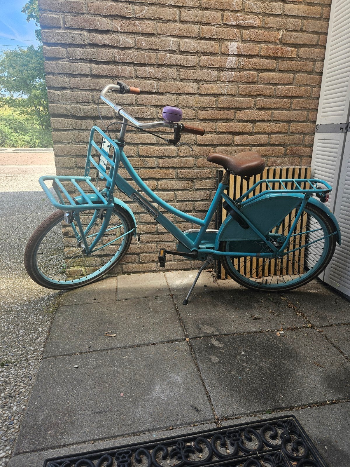 Popal Daily Dutch Basic kinderfiets - Turquoise, Gebruikt, Velgrem, (Extra) lage instap, 50 tot 53 cm
