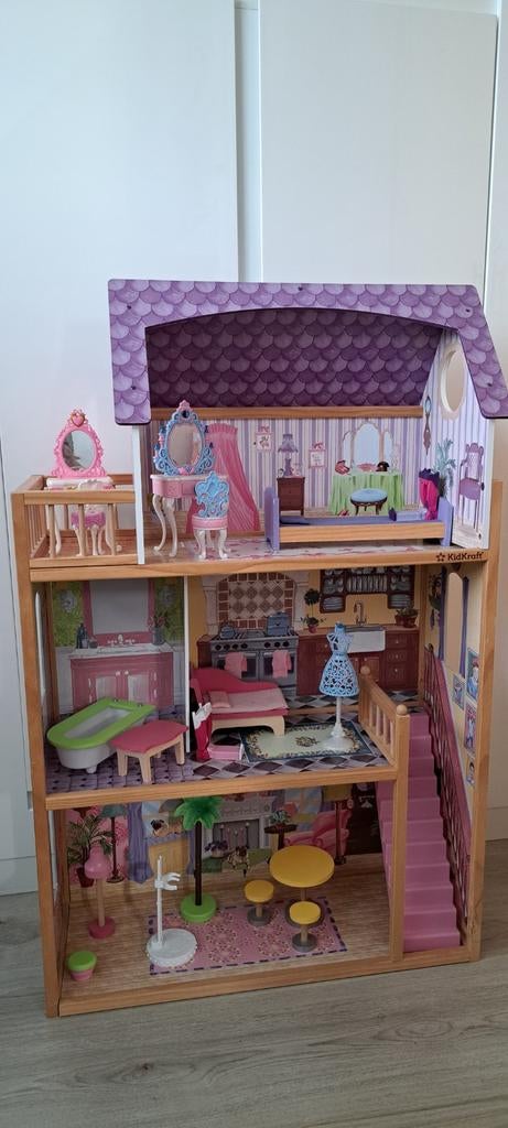 Compleet KidKraft Poppenhuis met Inboedel, Kinderen en Baby's, Speelgoed | Poppenhuizen, Ophalen