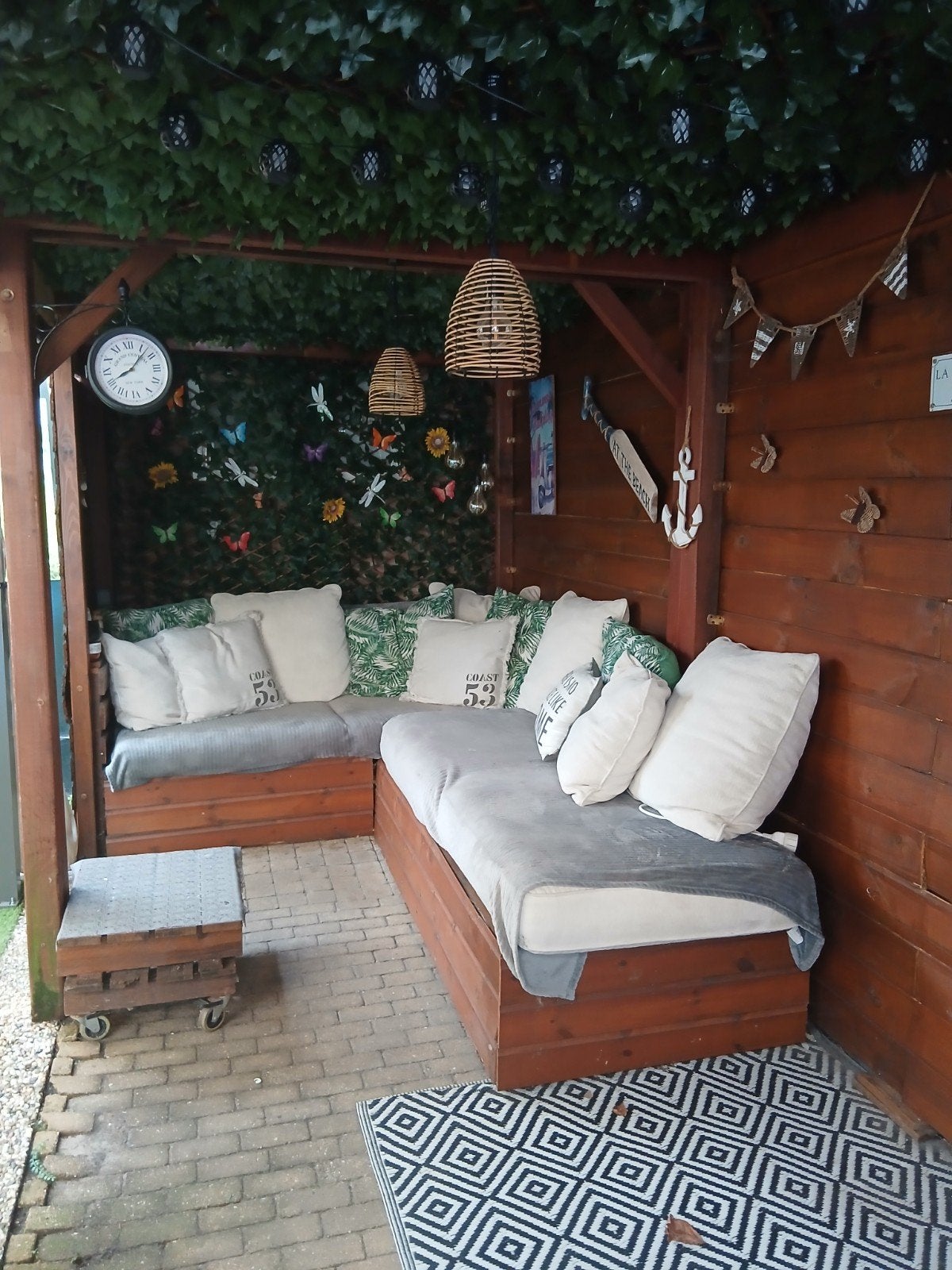 tuin, Ophalen, Gebruikt, Bank, Hout