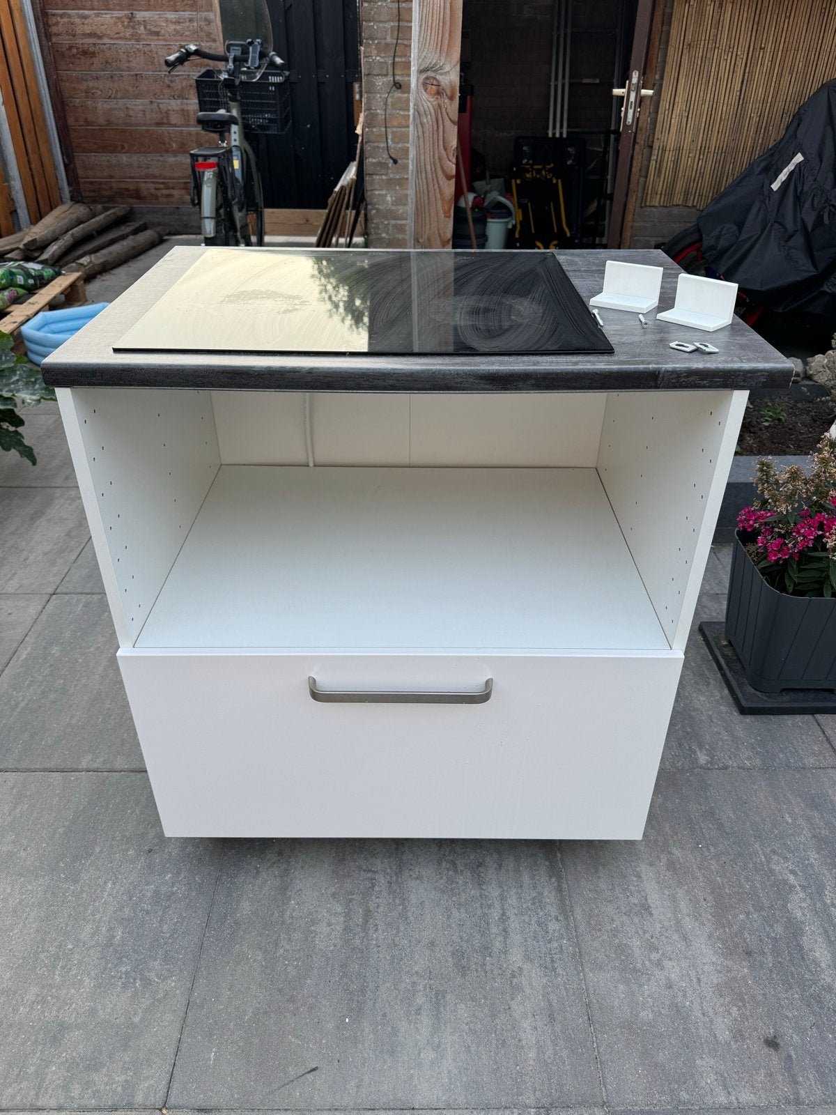 ETNA Inductiekookplaat KIF262ZT met keukenmeubel van IKEA, Witgoed en Apparatuur, Ophalen, Gebruikt, 4 kookzones, Energieklasse A of zuiniger