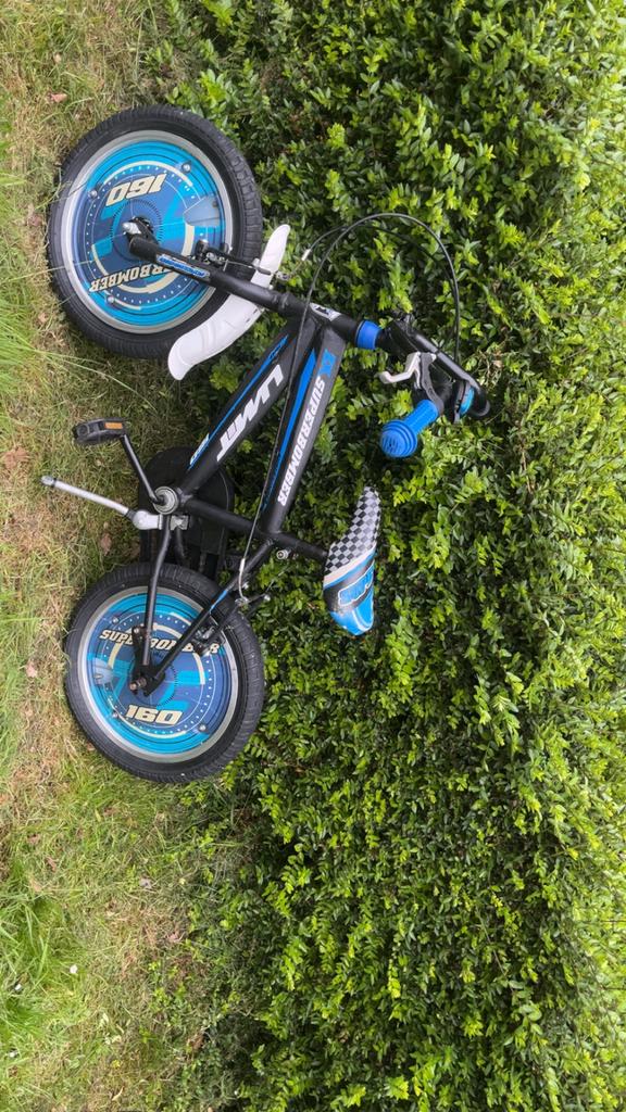 Nieuwe Limit Superbomber kinderfiets - Zwart/Blauw, Ophalen, Zo goed als nieuw, Minder dan 16 inch