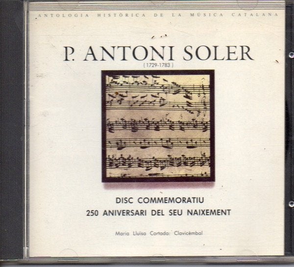 P. Antoni Soler, Maria Lluïsa Cortada CD, Gebruikt, Ophalen of Verzenden, Classicisme, Orkest of Ballet