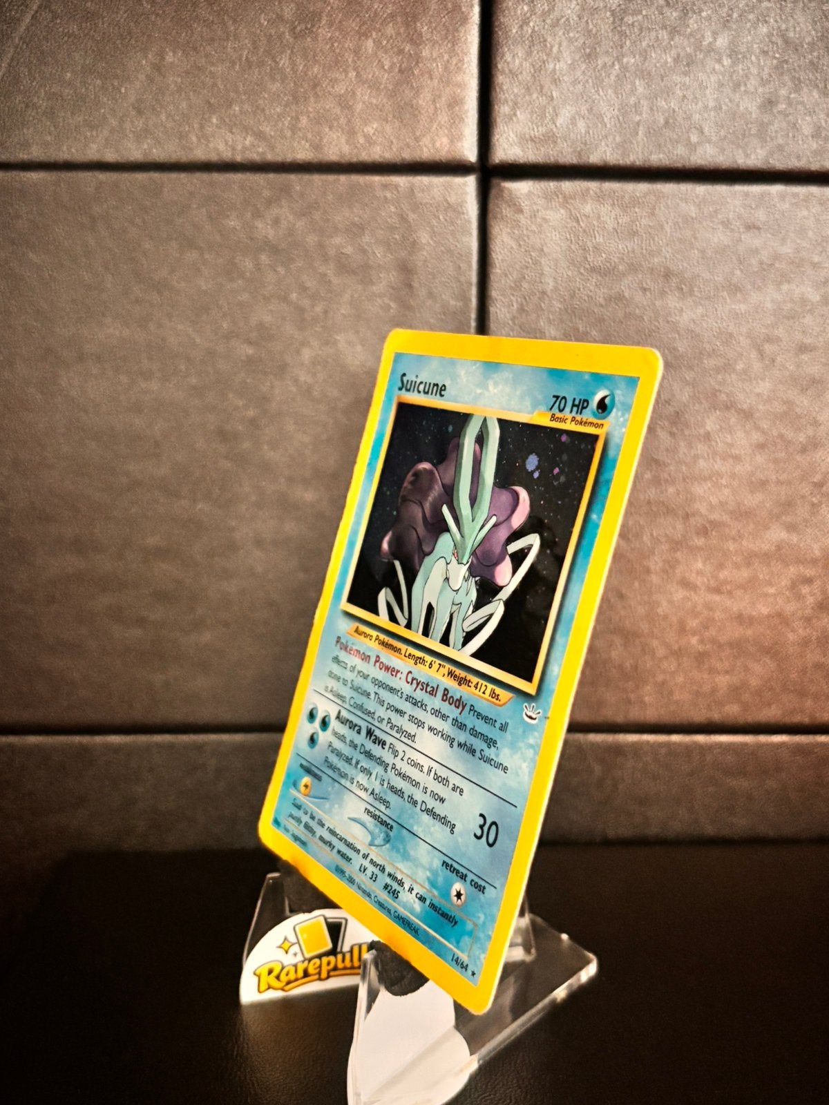 Suicune 14/64 Holo Neo Revelation, Hobby en Vrije tijd, Verzamelkaartspellen | Pokémon, Ophalen of Verzenden, Zo goed als nieuw