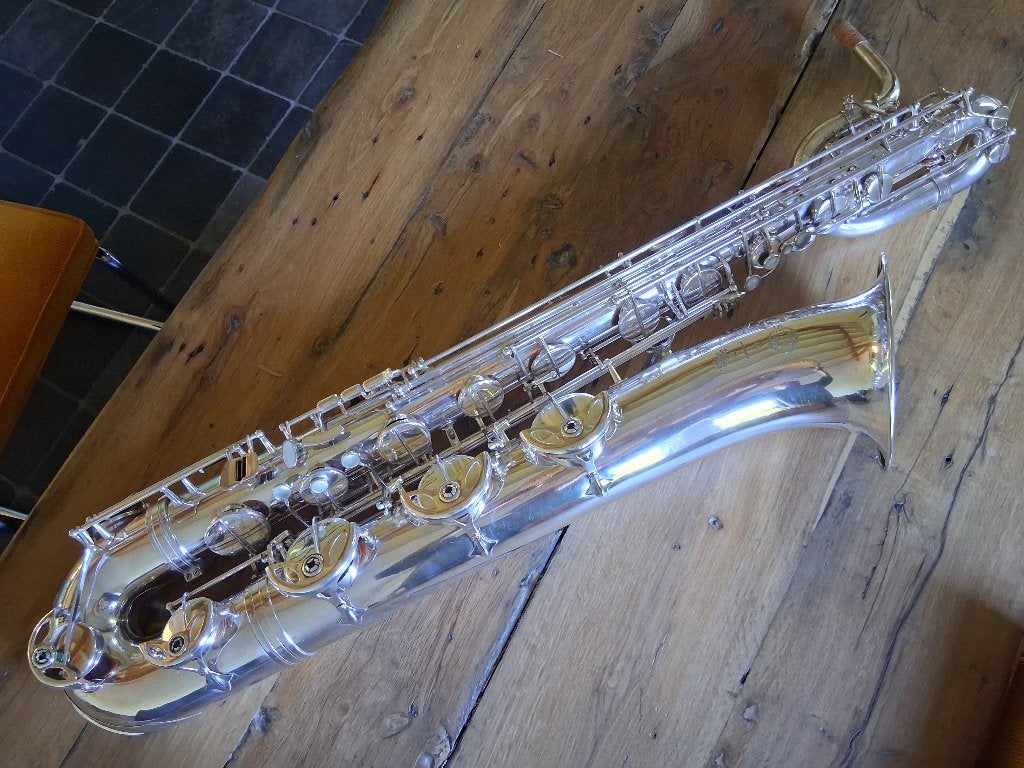 Selmer SA80 II bariton saxofoon 1989  verzilverd gereviseerd, Muziek en Instrumenten, Blaasinstrumenten | Saxofoons, Ophalen, Gebruikt