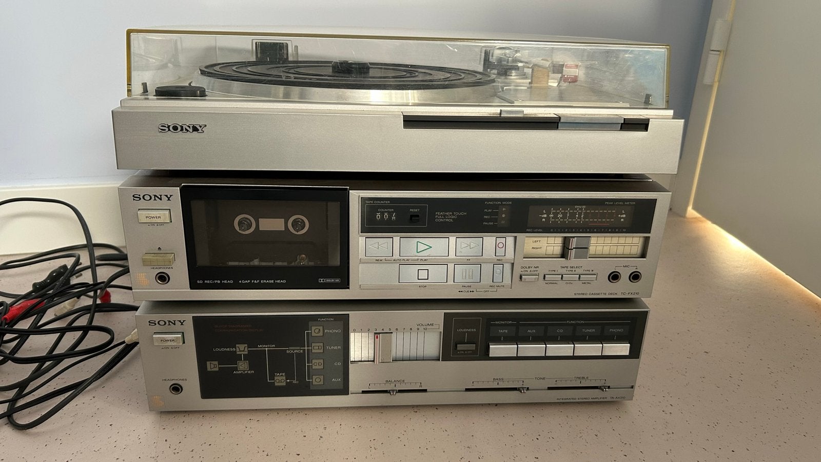 Sony Stereo Set: Platenspeler, Cassettedeck & Versterker, Ophalen, Gebruikt, Cassettedeck, Losse componenten