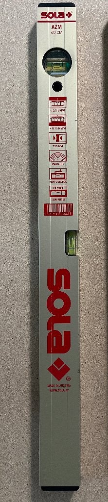 Sola AZM 60 cm Magnetische Waterpas - Made in Austria, Ophalen of Verzenden, Zo goed als nieuw, Overige typen, Overige merken