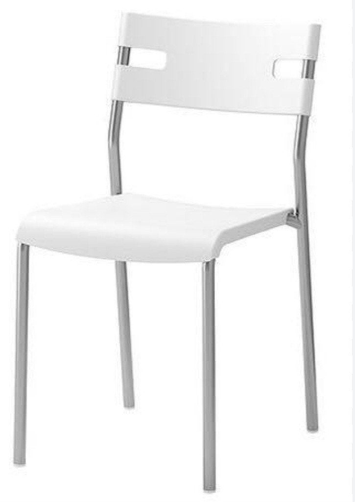 IKEA Laver (bureau)stoel, Ophalen, Wit, Kunststof, Eén