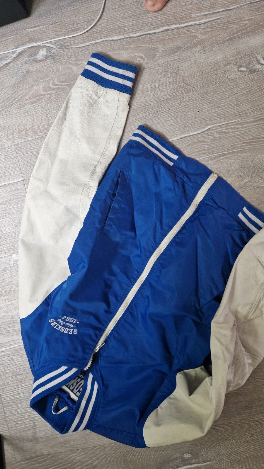 Redskins College Jack - Blauw/Wit - Gebruikte Staat, Gebruikt, Jongen, Jas, Redskins